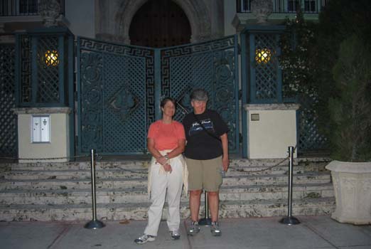 Mary and I at the Vercasi mansion in Florida!